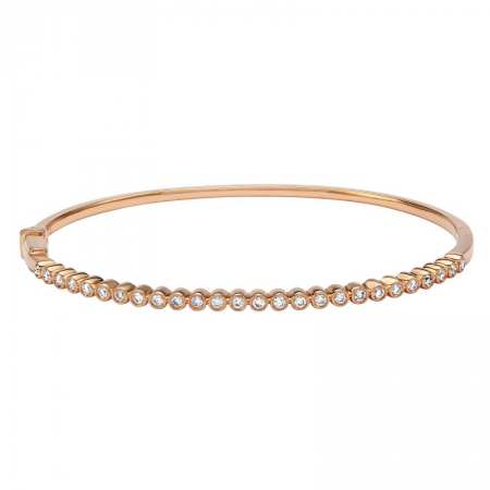 Diamond bezel bangle rose gold.