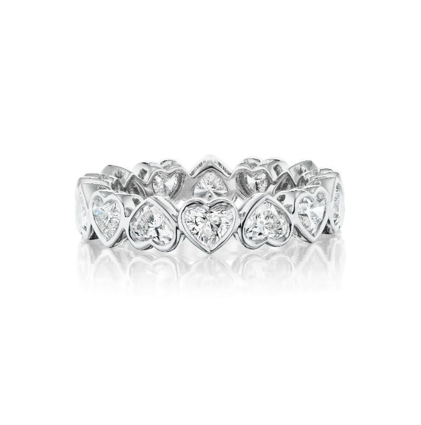Heart Bezel Eternity Band