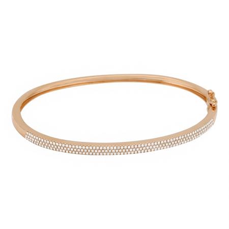 3 row pave diamond bangle.