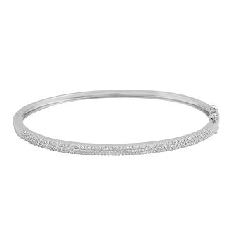 3 row pave diamond bangle.