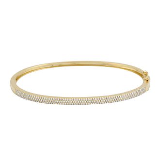 3 row pave diamond bangle.